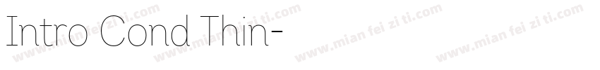Intro Cond Thin字体转换